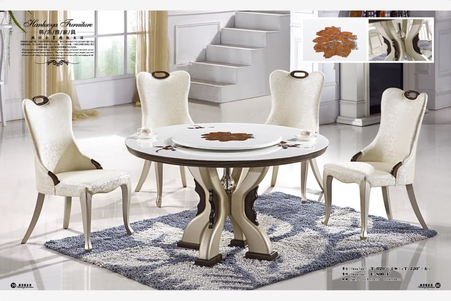 round natural marble dining table furniture